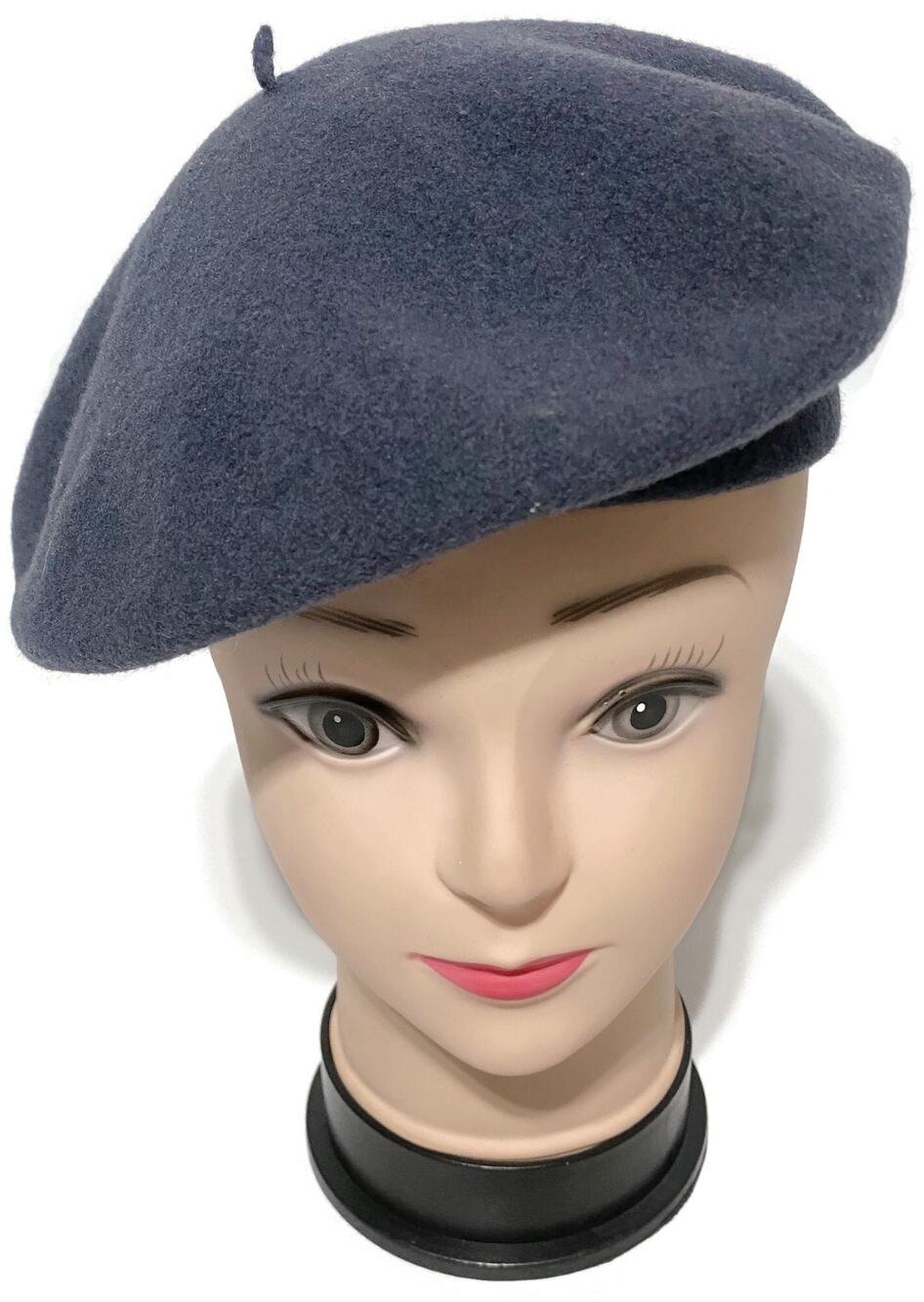 Kangol French Basque Beret Hat Grey Wool Felt Made in England